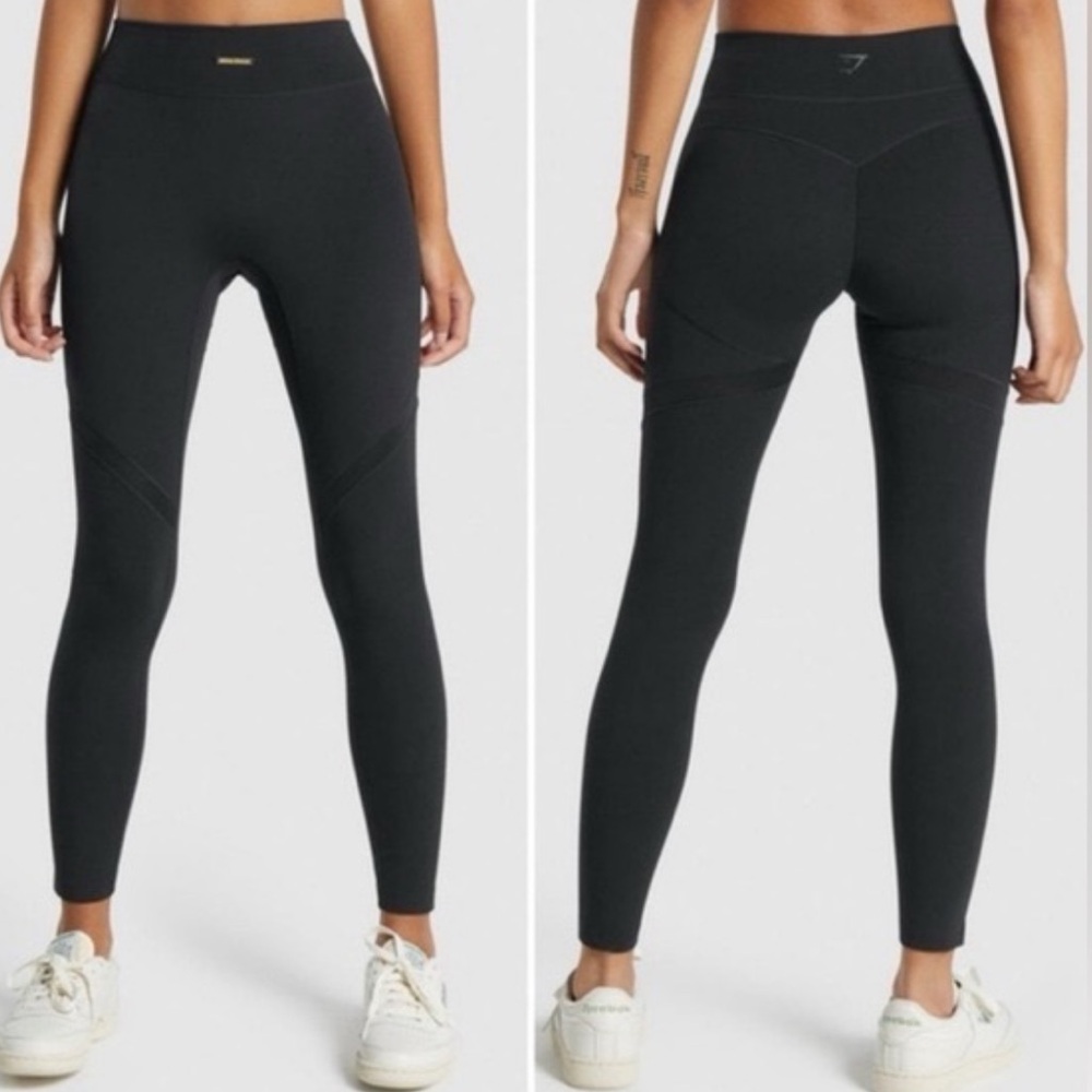 Women's Black Gymshark X Whitney Simmon’s Mesh Leggings